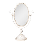 Oglinda masa metal bej vintage 34x16x50 cm