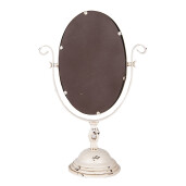 Oglinda masa metal bej vintage 34x16x50 cm