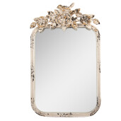 Oglinda masa rama metal bej vintage 27x5x45 cm