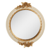 Oglinda perete polirasina bej aurie 17x2x20 cm