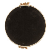 Oglinda perete polirasina bej aurie 17x2x20 cm