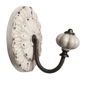 Cuier perete metal maro alb vintage 10x10x10 cm