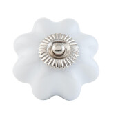 Buton mobila ceramica alba 4 cm