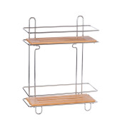 Raft suspendabil 2 polite metal bambus 25 x 11 x 38,5 cm