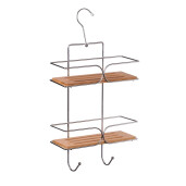 Raft suspendabil 2 polite metal bambus 26 x 11,5 x 34 cm