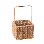 Cos depozitare 4 sticle zambila apa maro 21,5 x 21,5 x 35 cm