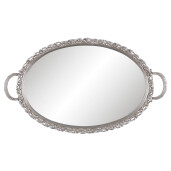 Tava polirasina argintie cu oglinda 49x29x3 cm
