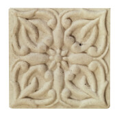 Buton mobila din fier si ceramica crem antichizat 4x3x4 cm