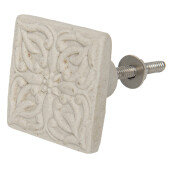 Buton mobilier ceramica bej 4x3x4 cm / S3 cm