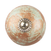 Buton mobilier ceramica maro verde Ø 4x4 cm