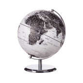 Glob Pamantesc decorativ alb negru argintiu 20 x 28 cm