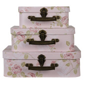 Set 3 cutii depozitare carton 30x21x9 cm, 25x18x9 cm, 20x16x8 cm