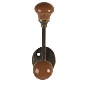 Cuier perete bronz maro 5x3x9 cm