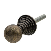 Set 4 butoni mobilier din fier maro cu patina aramie 2x3 cm