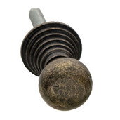 Set 4 butoni mobilier din fier maro cu patina aramie 2x3 cm
