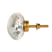 Buton mobilier sticla 4x4 cm