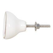 Buton mobilier ceramica alba roz 4x4x7 cm