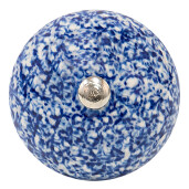 Set 4 butoni mobilier ceramica alba albastra 4x3 cm