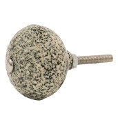 Buton mobilier ceramica bej neagra 4x3 cm