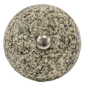 Buton mobilier ceramica bej neagra 4x3 cm