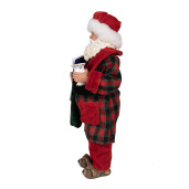 Figurina Mos Craciun multicolor 16x8x28 cm