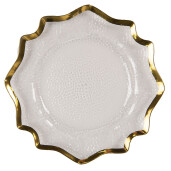 Farfurie melamina transparenta aurie 33x1 cm