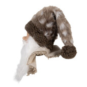 Ornament brad Mos Craciun alb maro 10x9x28 cm