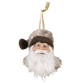 Ornament brad Mos Craciun alb maro 10x9x28 cm