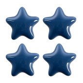 Set 4 butoni mobilier ceramica albastra Stelute 4x3/6 cm