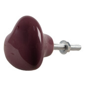 Set 4 butoni mobilier ceramica violet Inimioare 4x3/6 cm