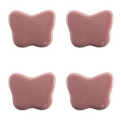 Set 4 butoni mobilier ceramica roz Fluturasi 4x3 cm