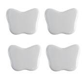 Set 4 butoni mobilier ceramica alba Fluturasi 4x3 cm