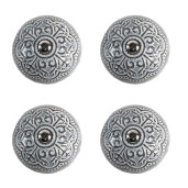 Set 4 butoni mobilier ceramica gri Ø 4x3/6 cm