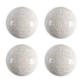 Set 4 butoni mobilier ceramica bej Ø 4x3/6 cm