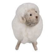 Figurina Oita textil alb bej 14x7x10 cm