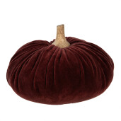 Dovleac decorativ textil rosu lemn natur 20x14 cm