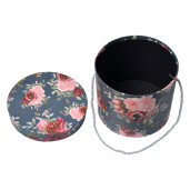 Set 3 cutii depozitare carton multicolor 23x20 cm, 20x17 cm, 17x14 cm