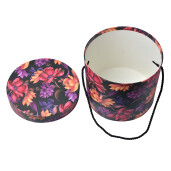 Set 3 cutii depozitare carton multicolor PK 23x20 cm, 20x17 cm, 17x14 cm