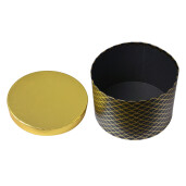 Set 3 cutii depozitare carton negru auriu 25x17 cm, 23x16 cm, 21x14 cm