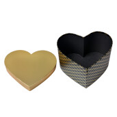 Set 3 cutii depozitare carton negru auriu 27x24x15 cm, 24x21x14 cm, 21x19x12 cm