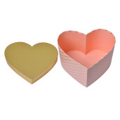 Set 3 cutii depozitare carton roz auriu 27x24x15 cm, 24x21x14 cm, 21x19x12 cm