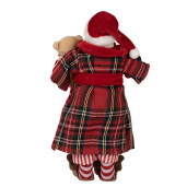 Figurina Mos Craciun textil multicolor 16x10x27 cm