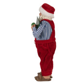 Figurina Mos Craciun textil multicolor 13x10x27 cm