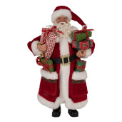 Figurina Mos Craciun textil 16x10x27 cm