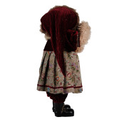 Figurina Ursulet textil multicolor 28x21x51 cm