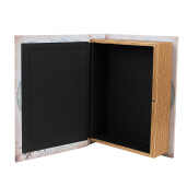 Set 3 cutii tip carte lemn multicolor 27x22x7 cm, 22x17x6 cm, 17x12x4 cm