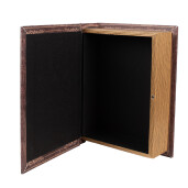 Set 3 cutii tip carte lemn maro 27x22x7 cm, 22x17x6 cm, 17x12x4 cm