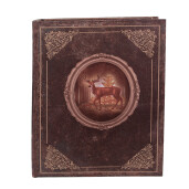 Set 3 cutii tip carte lemn maro 27x22x7 cm, 22x17x6 cm, 17x12x4 cm
