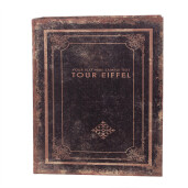 Set 3 cutii tip carte lemn maro Tour Eiffel 27x22x7 cm, 22x17x6 cm, 17x12x4 cm