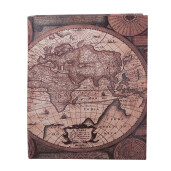 Set 3 cutii tip carte lemn maro Harta Lumii 27x22x7 cm, 22x17x6 cm, 17x12x4 cm